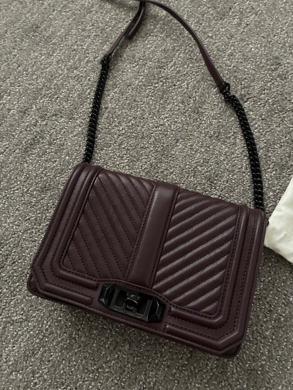 Rebecca Minkoff Quilted Crossbody Bag - Plum